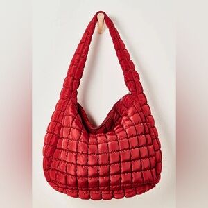 FREE PEOPLE MOVEMENT RED Quilted Carryall Bag NWT